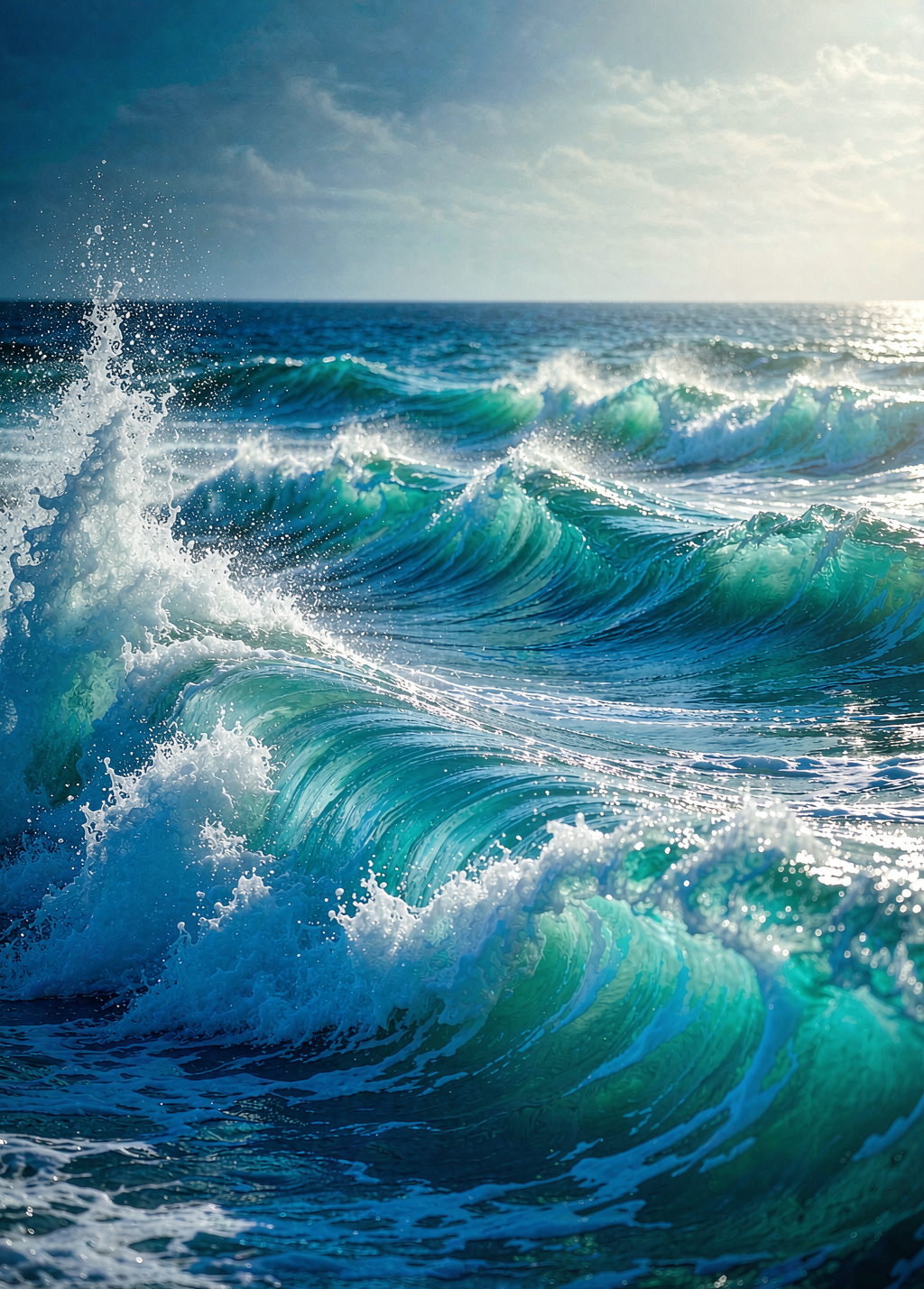 波涛汹涌的海洋